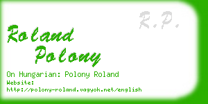 roland polony business card